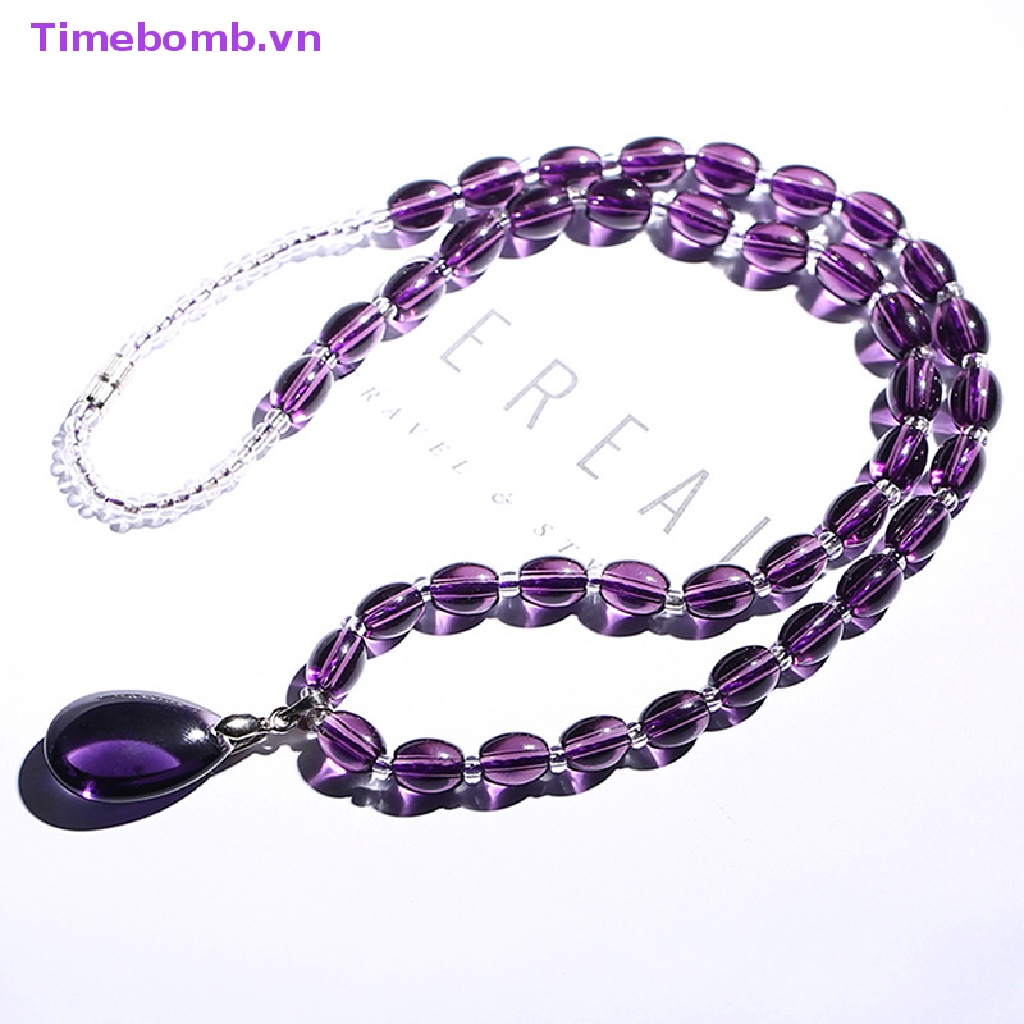 # Túi Xách Nữ Thời Trang # Đá Pha Lê Thạch Anh Tím Làm Trang Sức Vòng Tay / Vòng cổ Thủ Công
