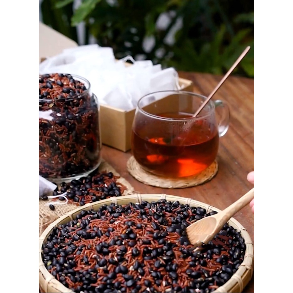 Trà đậu đen gạo lứt rang thủ công gói 1kg