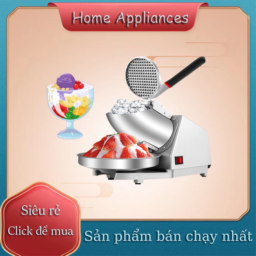 Máy Bào Đá Tuyết 2 Lưỡi 2 Nắp, Máy Xay Đá Bào Nhanh Nguyễn Bảo Hành Toàn Quốc