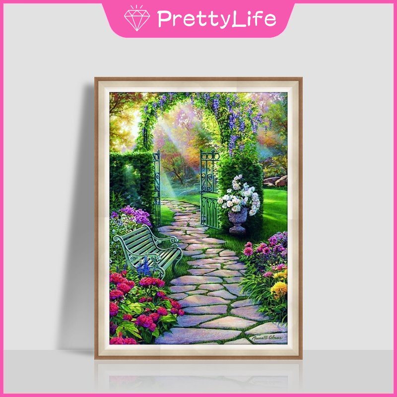 Bộ Tranh Đính Đá 5d Họa Tiết Phong Cảnh Độc Đáo Kích Thước 30x40CM DIY Dùng Trang Trí Nhà Cửa