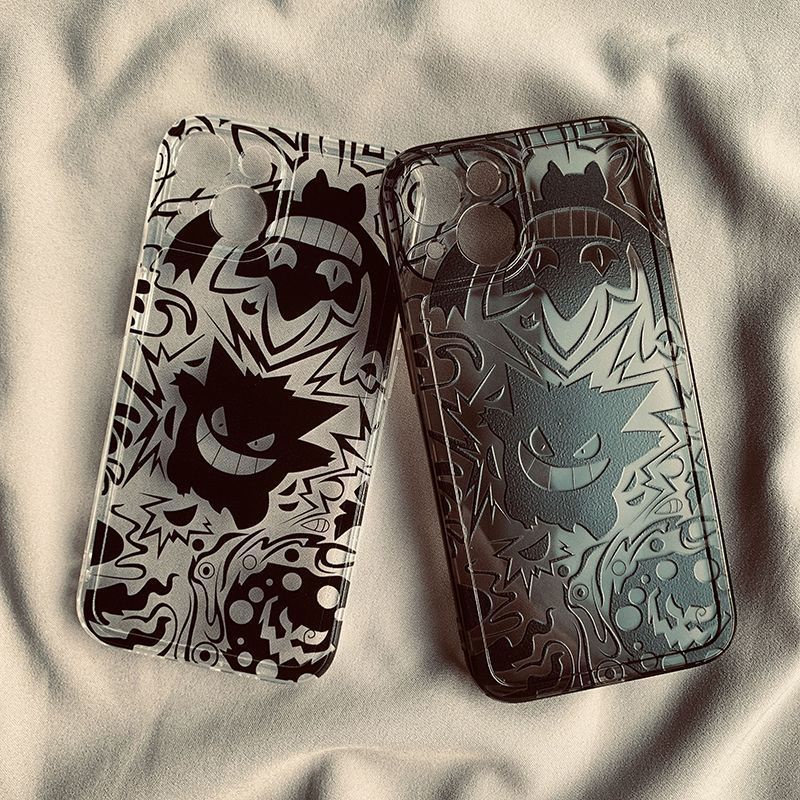 Ốp Điện Thoại Silicon Dẻo In Hình Gengar Hoạt Hình Cho iPhone 13 / 14 Promax 12 / 11 XR XS 7 / 8P P7QX