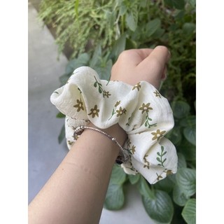 Chun cột tóc vải crunchies handmade bigsize nhiều màu ngẫu nhiên