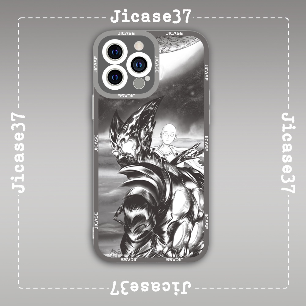Ốp lưng iphone cạnh vuông Jicase Saitama x Garou One Punch Man Manga