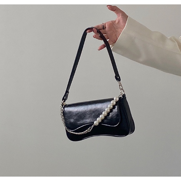 Túi Xách Nữ💖 Túi nữ đeo vai kèm dây ngọc trai sang chảnh kiểu dáng thời trang siêu hot
