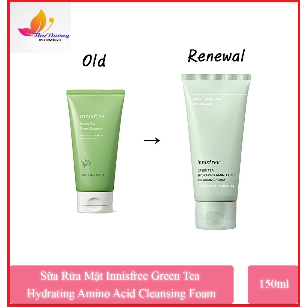 Sữa Rửa Mặt Chiết Xuất Từ Trà Xanh Innisfree Green Tea Foam Cleanser 150ml