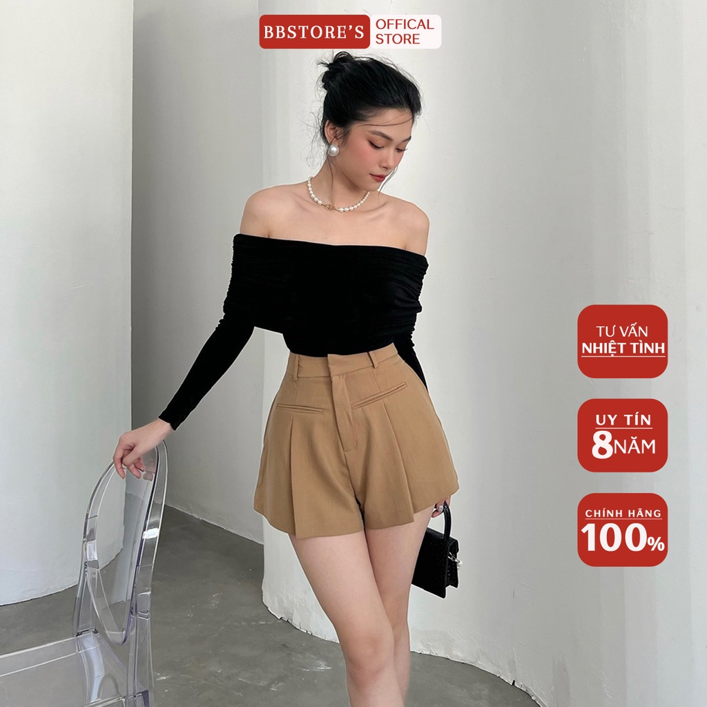 BBSTORE'S Quần Short Hai Túi Form Ngắn Xòe Trẻ Trung Năng Động -Q1559