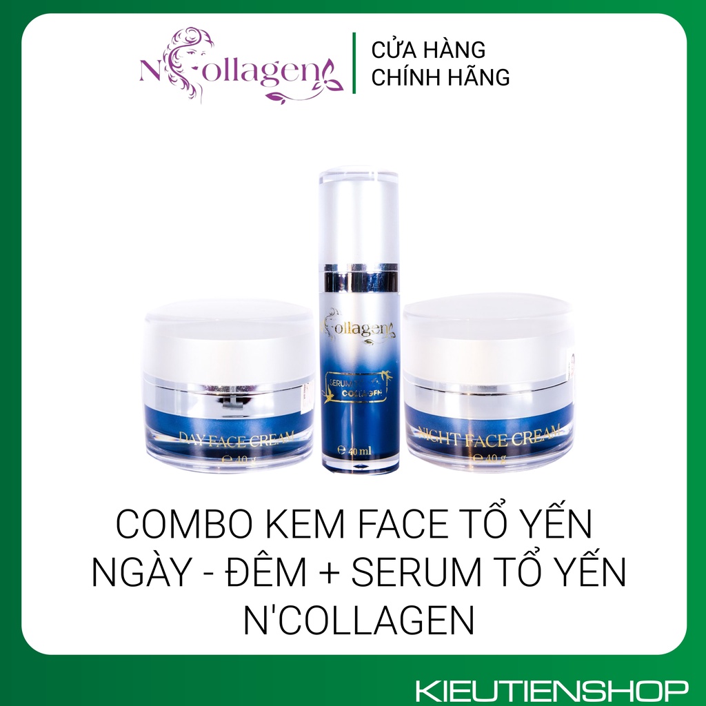 COMBO KEM FACE TỔ YẾN NGÀY VÀ ĐÊM + SERUM TỔ YẾN N'COLLAGEN