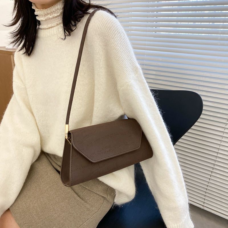 Shangxin Hong Kong style retro small bag women's fashionable advanced texture temperament women's shoulder armpit baguette bag women's CH93