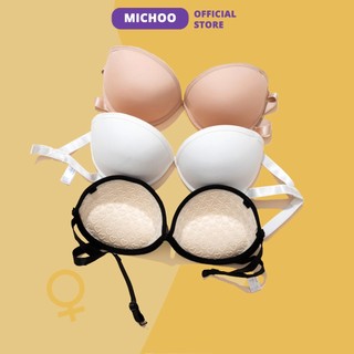 Áo Cúp Ngực Dây Trong MICHOO Chống Tụt Đệm Hình Tim Nâng Đẩy Vòng 1