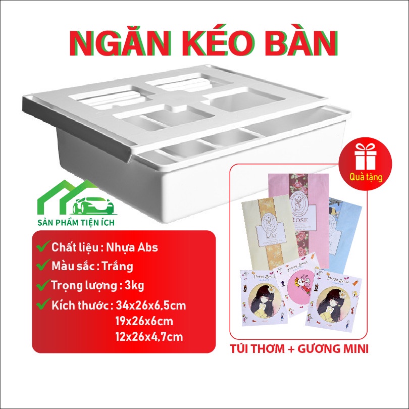 Ngăn Kéo Bàn,Hộc Bàn Di Động Sắp Xếp Lưu Trữ Đồ Gọn Gàng,Dành Cho Văn Phòng Và Mọi Gia Đình Siêu Dính Chắc