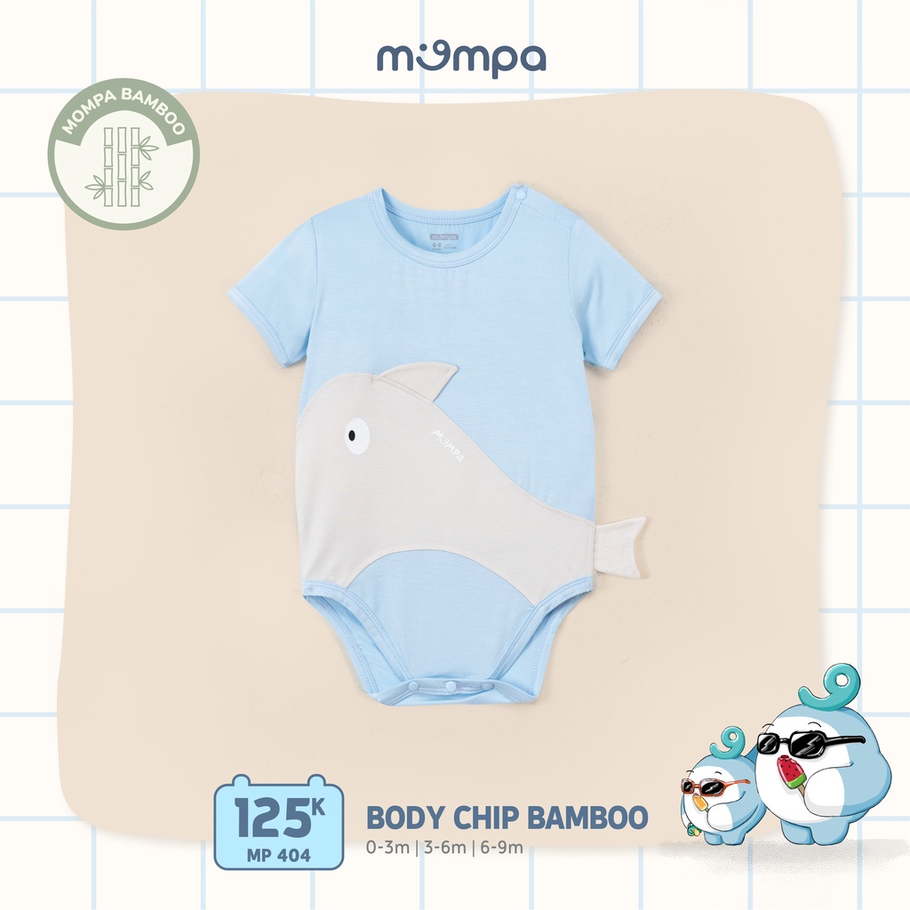 Bodysuit thun lạnh cộc tay Bamboo cao cấp mềm mịn thoáng mát thấm hút tốt mẫu mới cho bé tra bé gái MP404