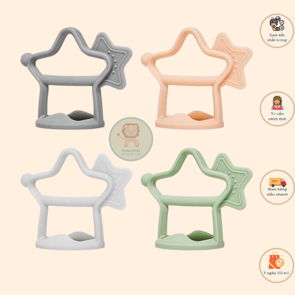 Gặm Nướu Cho Bé Bằng Silicon Cao Cấp Màu Sắc Dễ Thương Gặm Nướu MoYuum