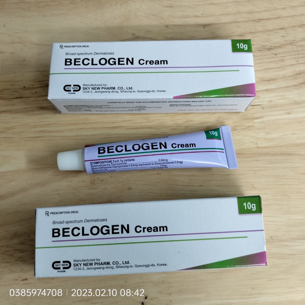 Kem bôi ngoài da Beclogen Cream bôi ngứa, nấm nhập khẩu Hàn Quốc