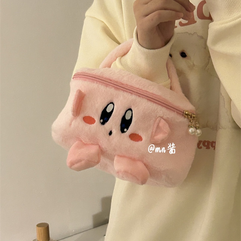 Túi Đựng Mỹ Phẩm Hình Vuông Cỡ Lớn Họa Tiết Ngôi Sao Kirby Dễ Thương