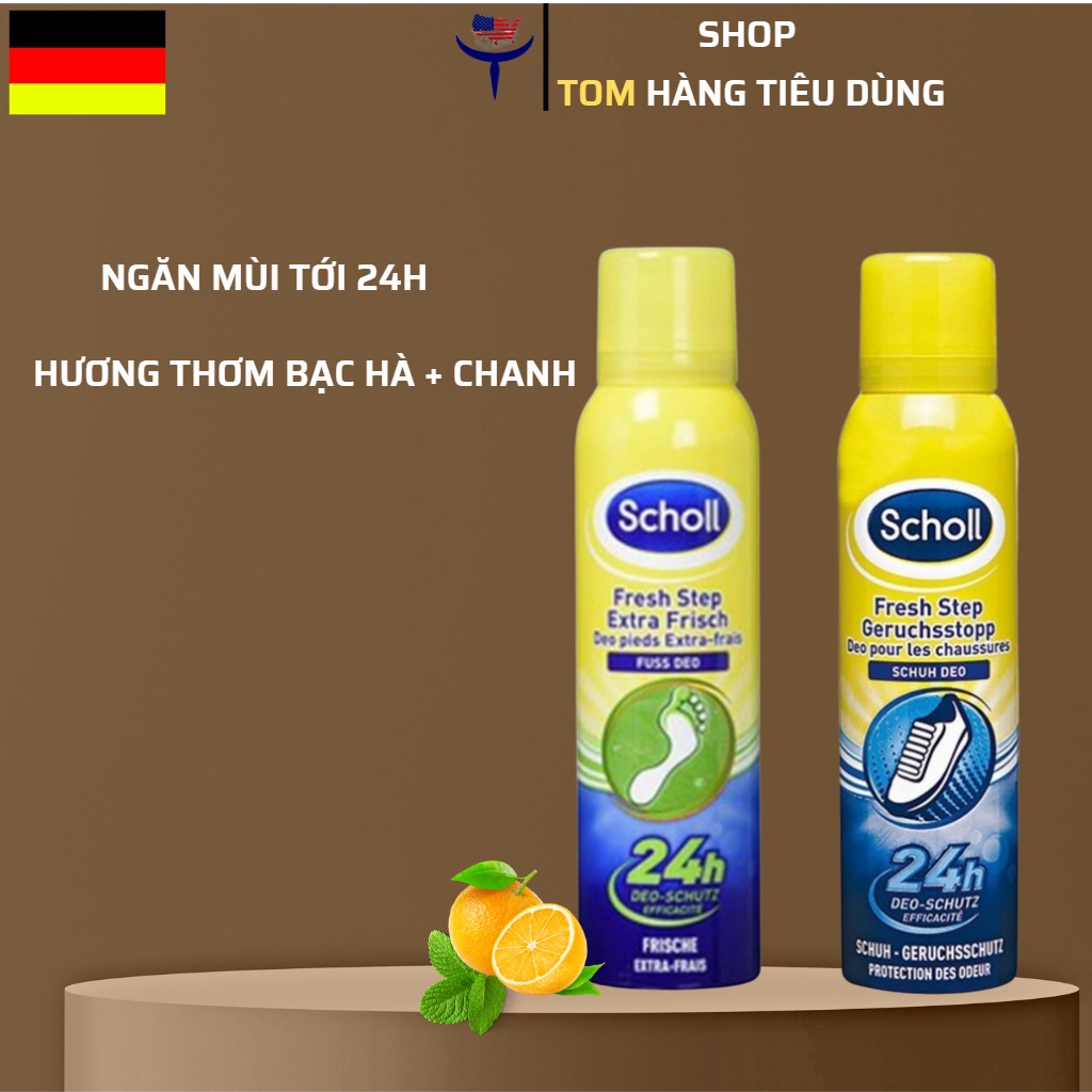 Xịt khử mùi hôi chân hôi giày Scholl 150ml Hàng Đức