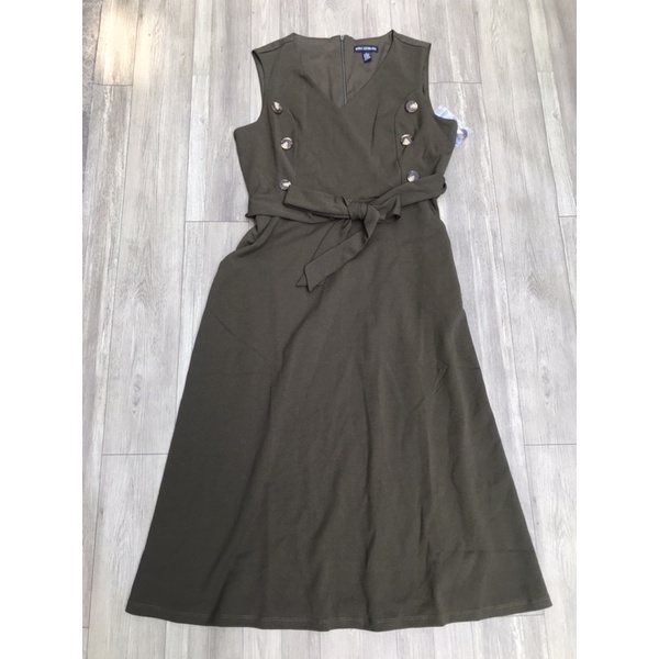 Đầm midi kèm belt vnxk dư xịn