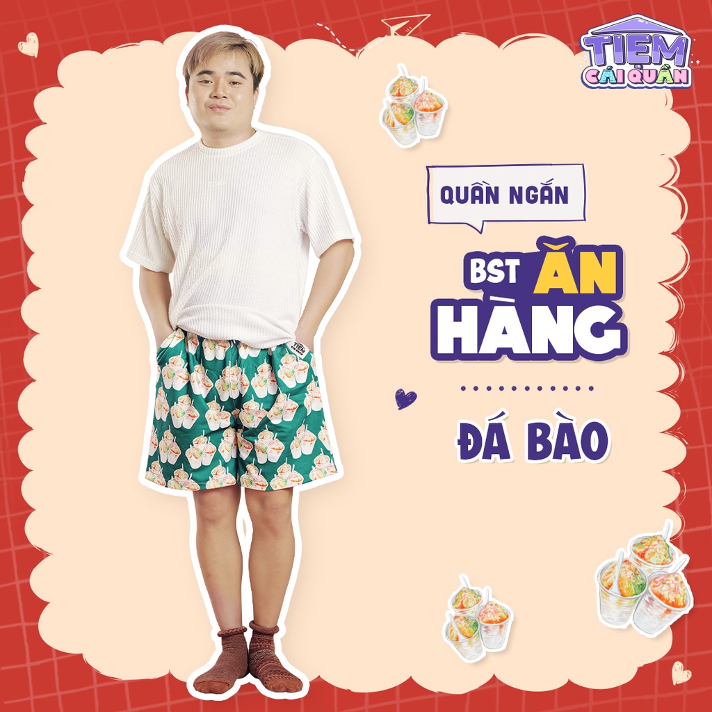 Quần ĐÙI họa tiết ĐÁ BÀO by Tiệm Cái Quần