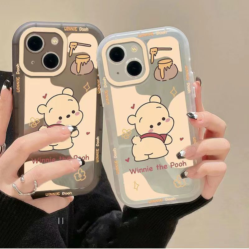 ✅Ốp Điện Thoại Silicon Mềm Màu Trong Suốt Hình Winnie the Pooh Cho iPhone 14promax 13pro 12 8Plus 7 Xr GL4W