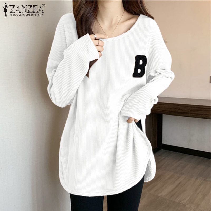 Áo thun nữ ZANZEA dài tay cổ tròn thời trang Hàn
