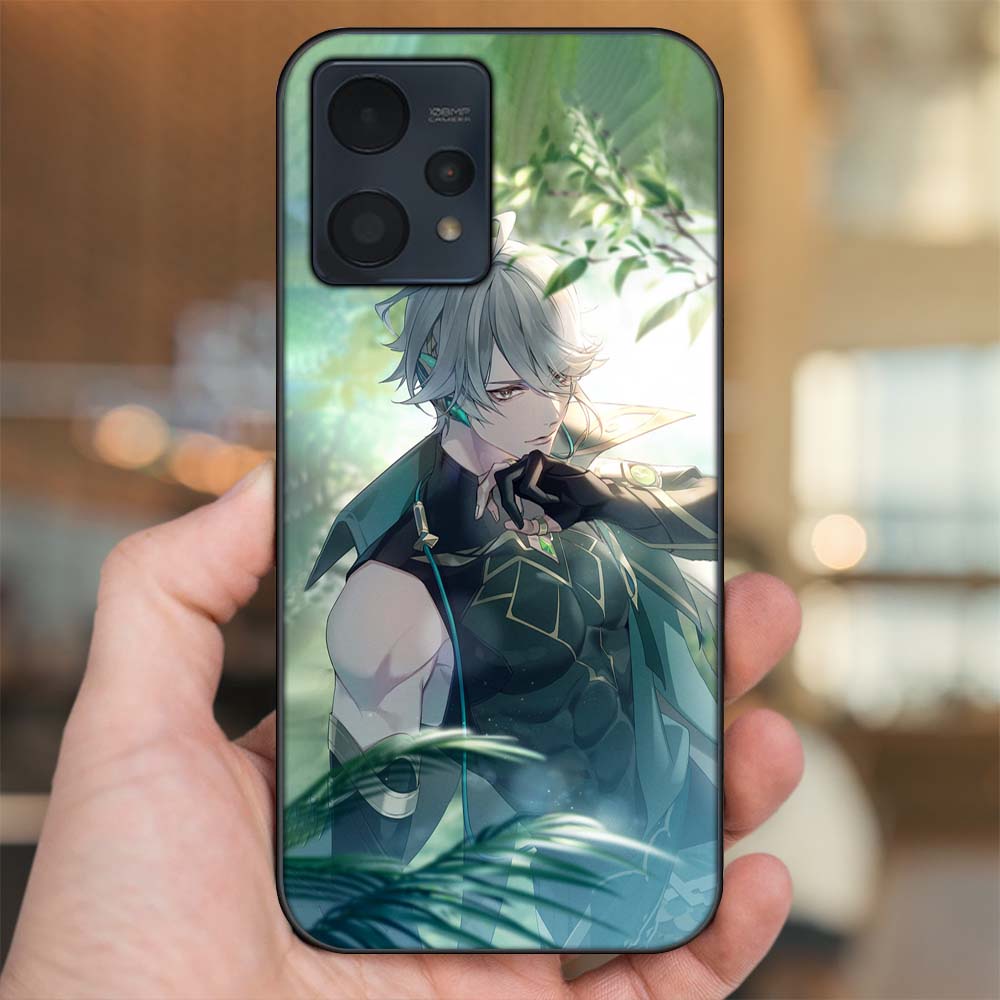 Ốp lưng Realme 9, 9 Pro, 9 Pro Plus viền đen in hình Alhaitham Genshin Impact