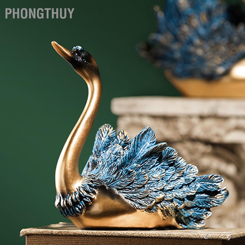 Tượng thiên nga Nhựa Resin tinh tế hiện đại Trang trí Phòng Ngủ, Phòng Khách