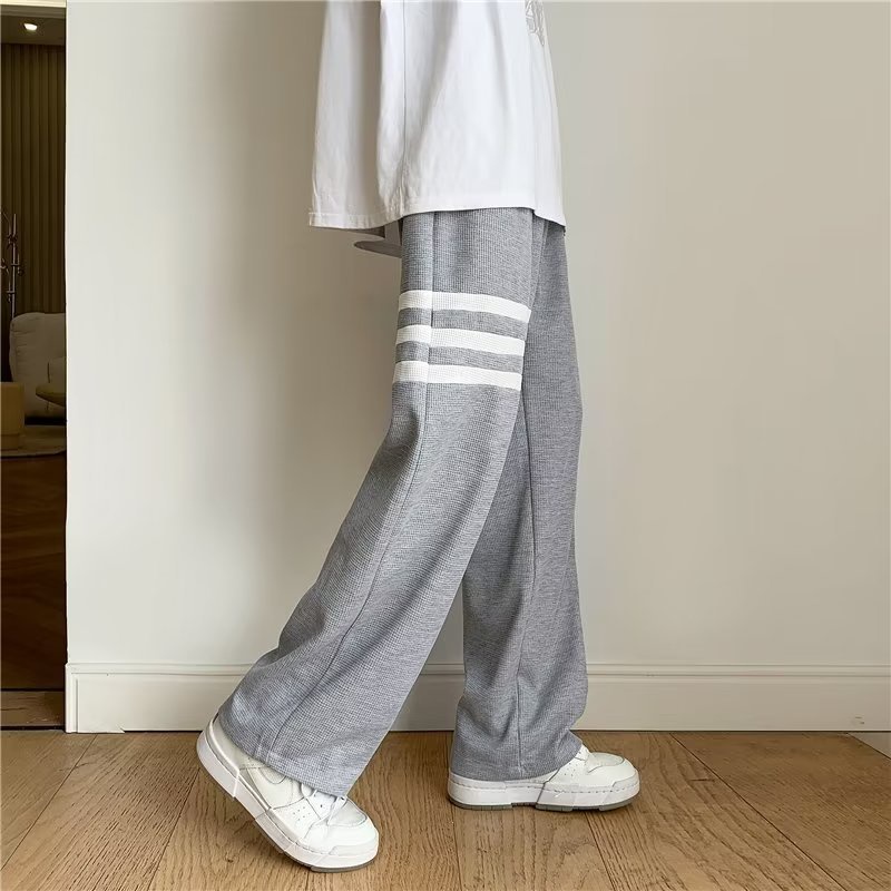 Quần ống rộng Họa Tiết Kẻ Sọc Nhiều Màu Thời Trang Mùa Thu Cho Nam