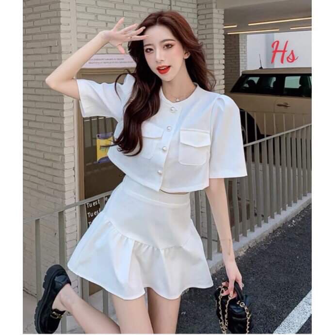 Sét  bộ  Váy Dạ Nữ  +kèm Chân Váy  Tiểu Thư