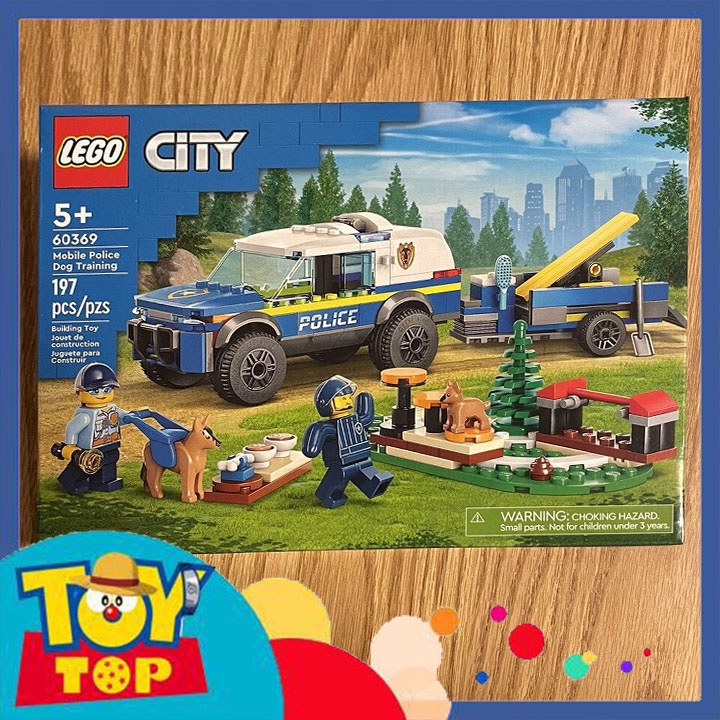 Đồ chơi lắp ráp city xe ô tô cảnh sát huấn luyện chó cảnh khuyển thành phố xếp hình Lego 60369