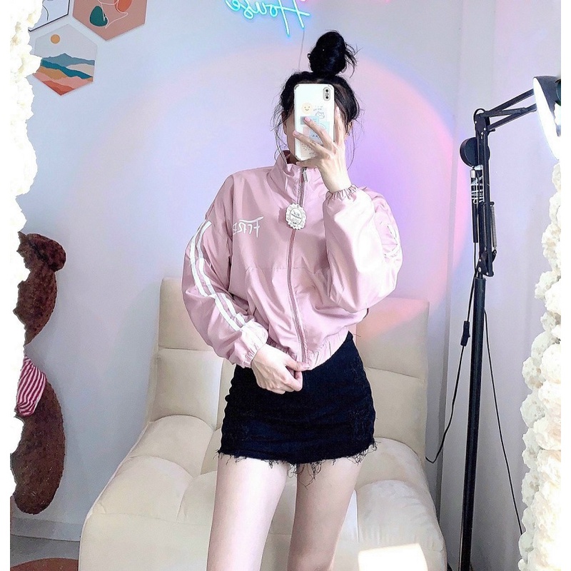 Áo Khoác Dù Cổ Trụ Phối Sọc Tay Sành Điệu - ĐĂNG QUANG CLOTHER