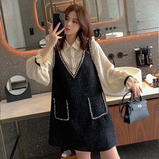 Đầm phối yếm có Bigsize 4XL
