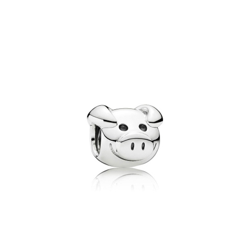 Hạt Xâu Chuỗi Mạ Bạc 925 Tự Làm Hình Dấu Chân Chó / Mèo / Kỳ Lân / Động Vật Dễ Thương