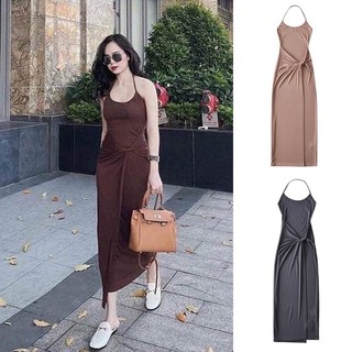    23 Mùa Xuân Phong Cách Mới Châu Âu Mỹ Phong Cách Kink Dây Đầm Slim-fit Ôm Hơn Nhìn Tính Khí Thời Trang Gợi Cảm Tất Cả @ -