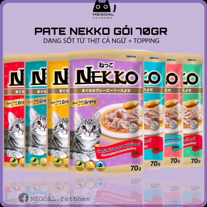 PATE NEKKO JELLY DẠNG THẠCH GÓI 70gr - Thức ăn ướt cho mèo