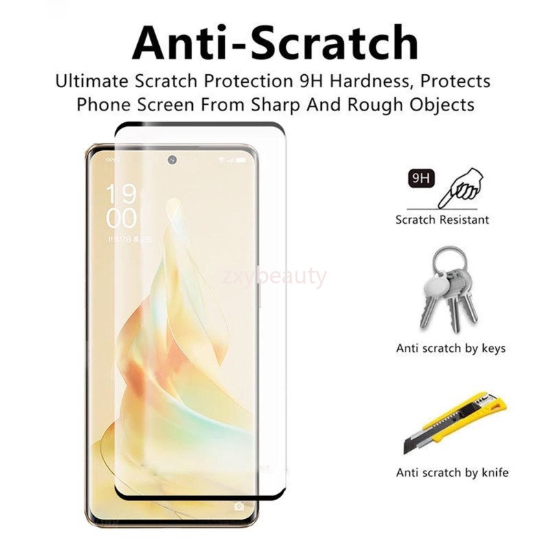 Kính bảo vệ màn hình bằng kính cường lực cong 2in1 full cover cho oppo reno 8t 5g 2023 kính bảo vệ điện thoại cho phim ống kính máy ảnh reno8t 4g