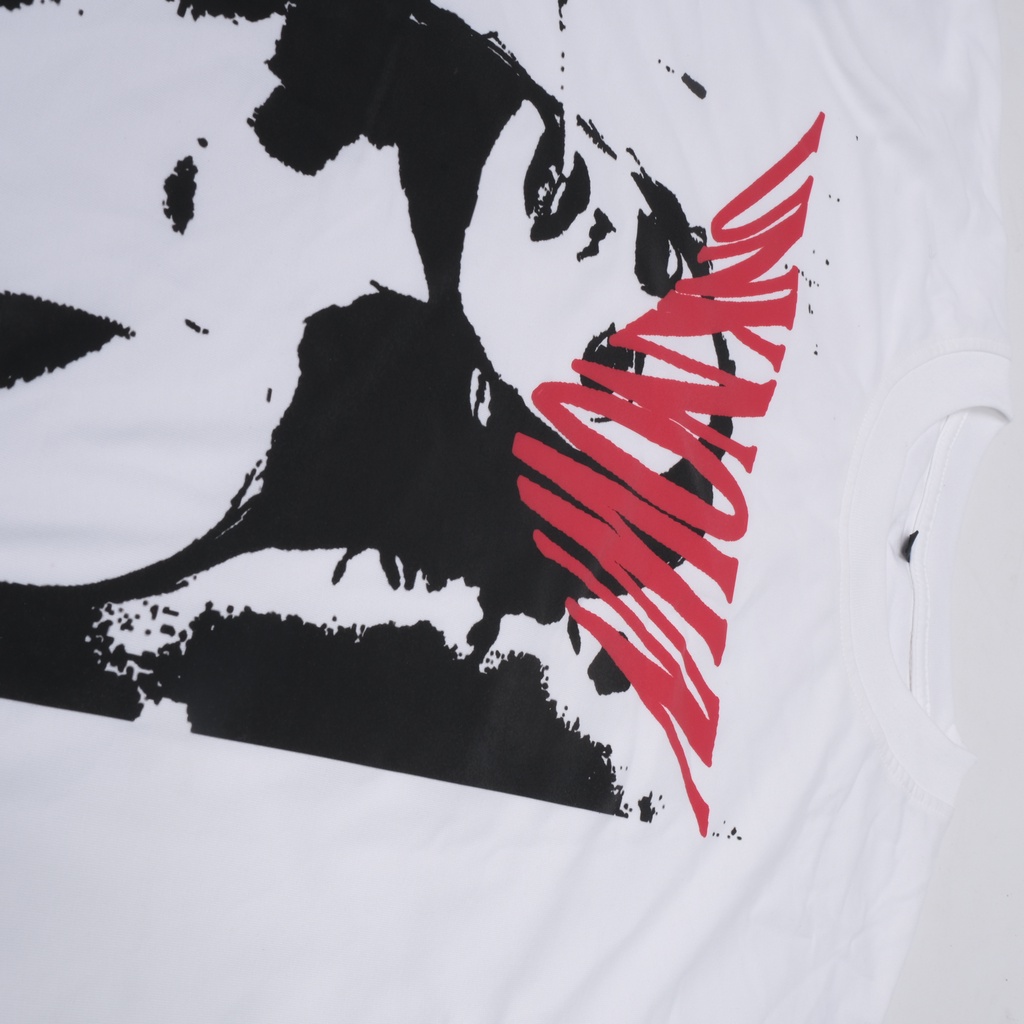 Áo thun in "moody" unknown ss2023 tay ngắn trắng cotton