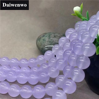 Chuỗi hạt đá thạch anh tím nhạt cỡ 4-10mm làm đồ trang sức thủ công