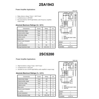 Cặp sò 2SA1943/2SC5200 TO3P