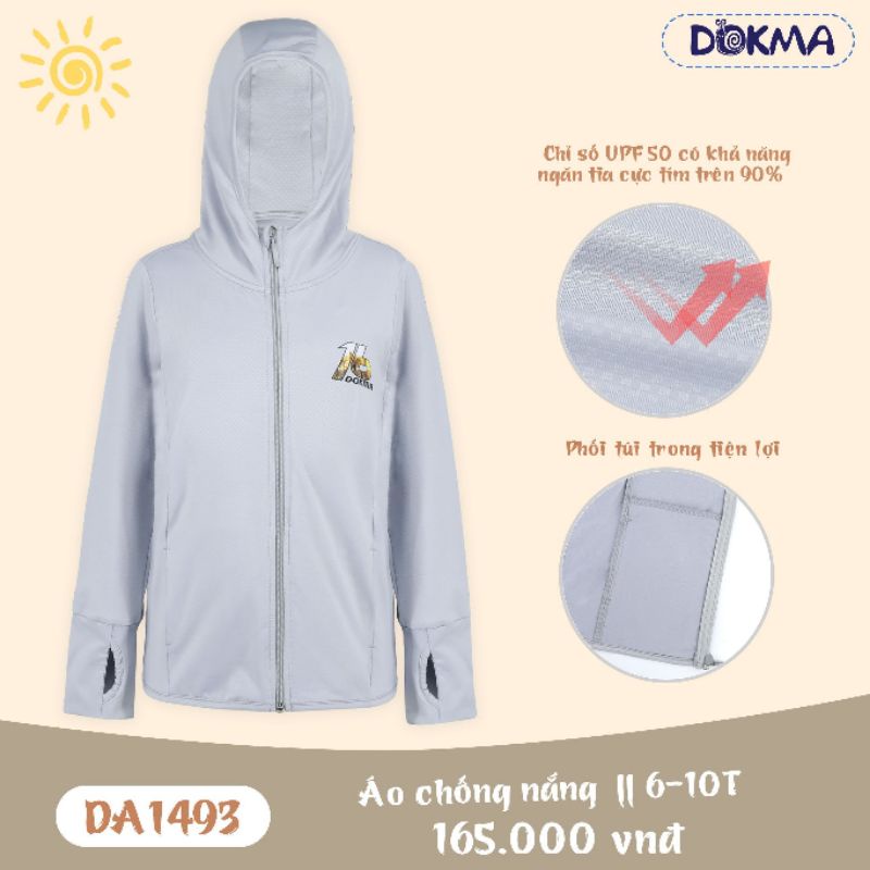 Áo chống nắng cho bé Dokma 6-10T DA1493
