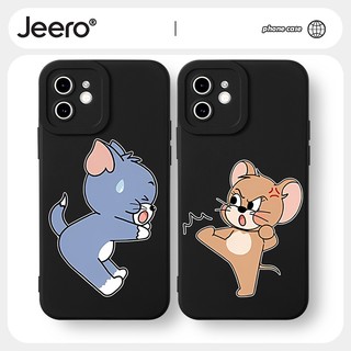Ốp lưng JEERO hoạt hình cặp đôi dễ thương đẹp độc lạ Cho iPhone 14 13 12 11 Pro Max SE 2020 X XR XS 8 7 ip 6S 6 Plus kute HFF2448