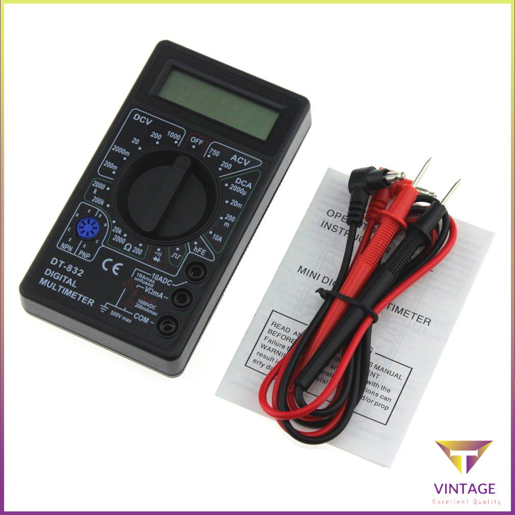 Dt-832 Đồng Hồ Vạn Năng Kỹ Thuật Số Mini Ac/Dc Volt Amp Ohm Điốt Hfe Máy Kiểm Tra Tính Liên Tục [M/5]