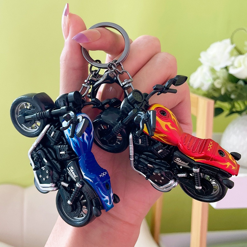 Móc Khóa Mô Hình Xe Mô Tô Harley Mini Độc Đáo