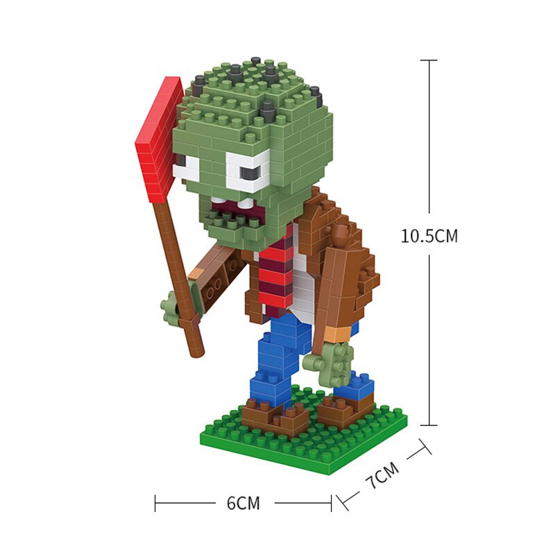 Mô hình lắp ráp lego họa tiết Plants Vs. Zombies