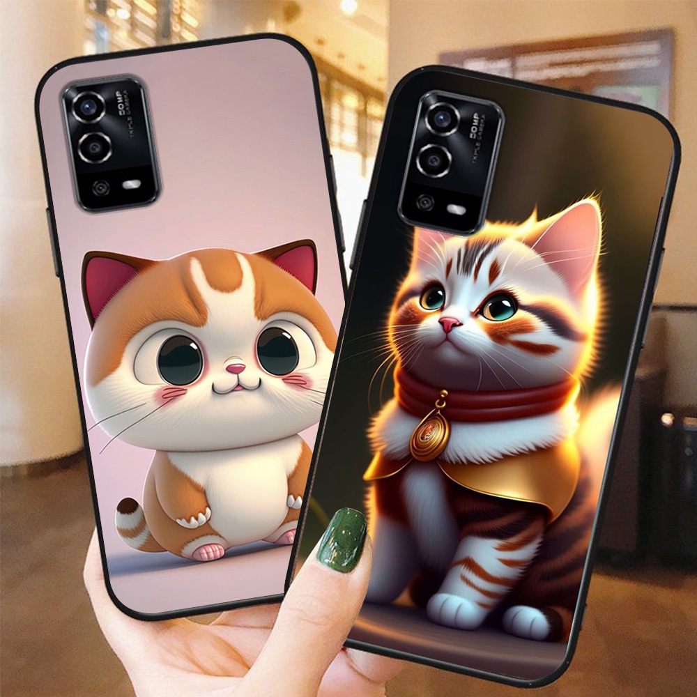 Ốp lưng oppo a55 4g / oppo a55 5g in hình chú mèo cực cute dễ thương