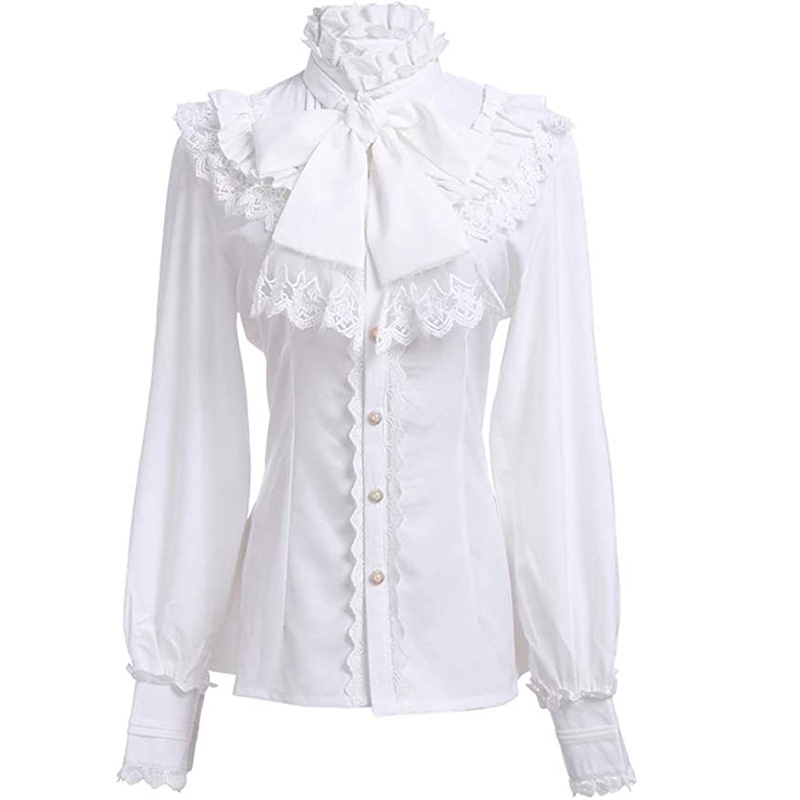 Medieval Victoria Áo Sơ Mi vintage Phong Cách gothic Cho Nữ