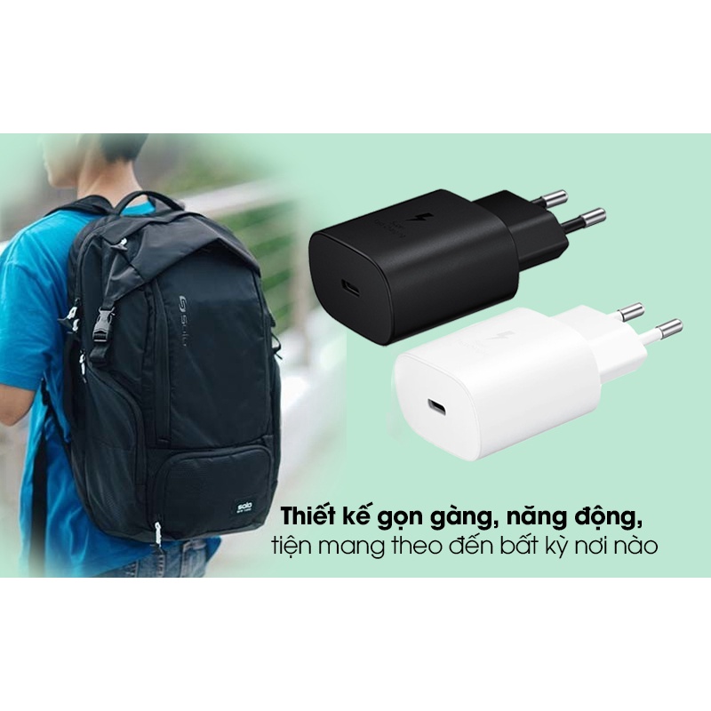 Sạc nhanh Samsung 25W kèm dây sạc Samsung Type C thương hiệu BACARAT