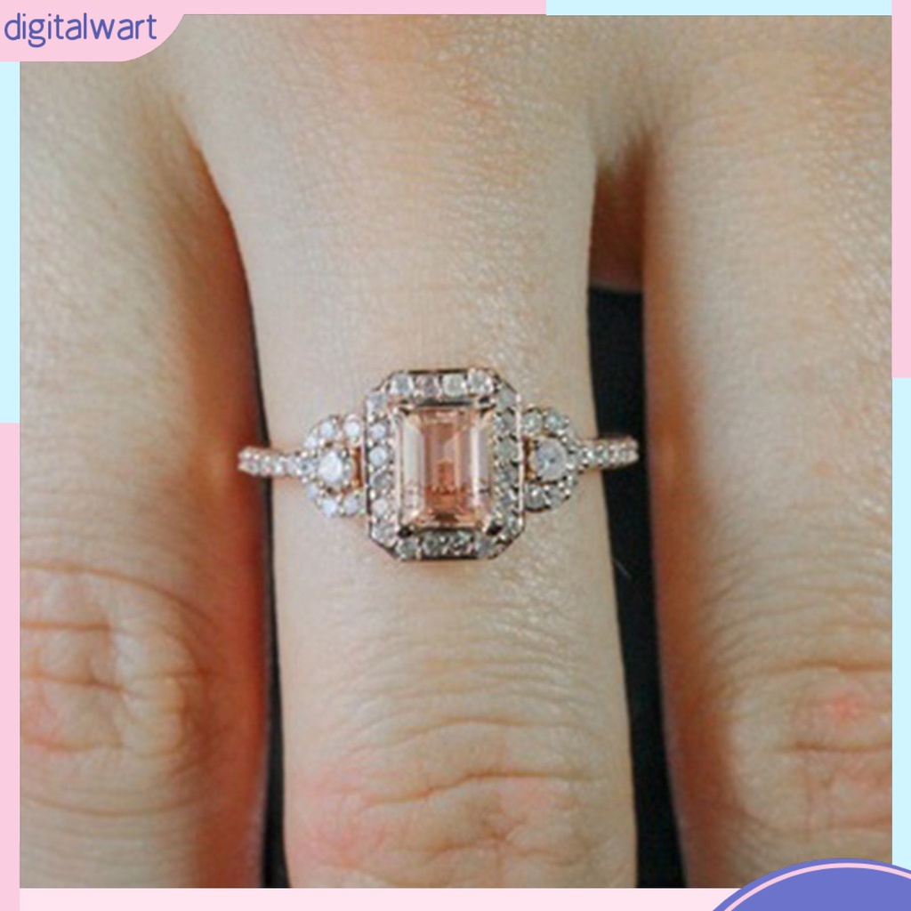 Set 2 Nhẫn Hợp Kim Đính Đá Pha Lê Nhân Tạo Thời Trang Dành Cho Nữ