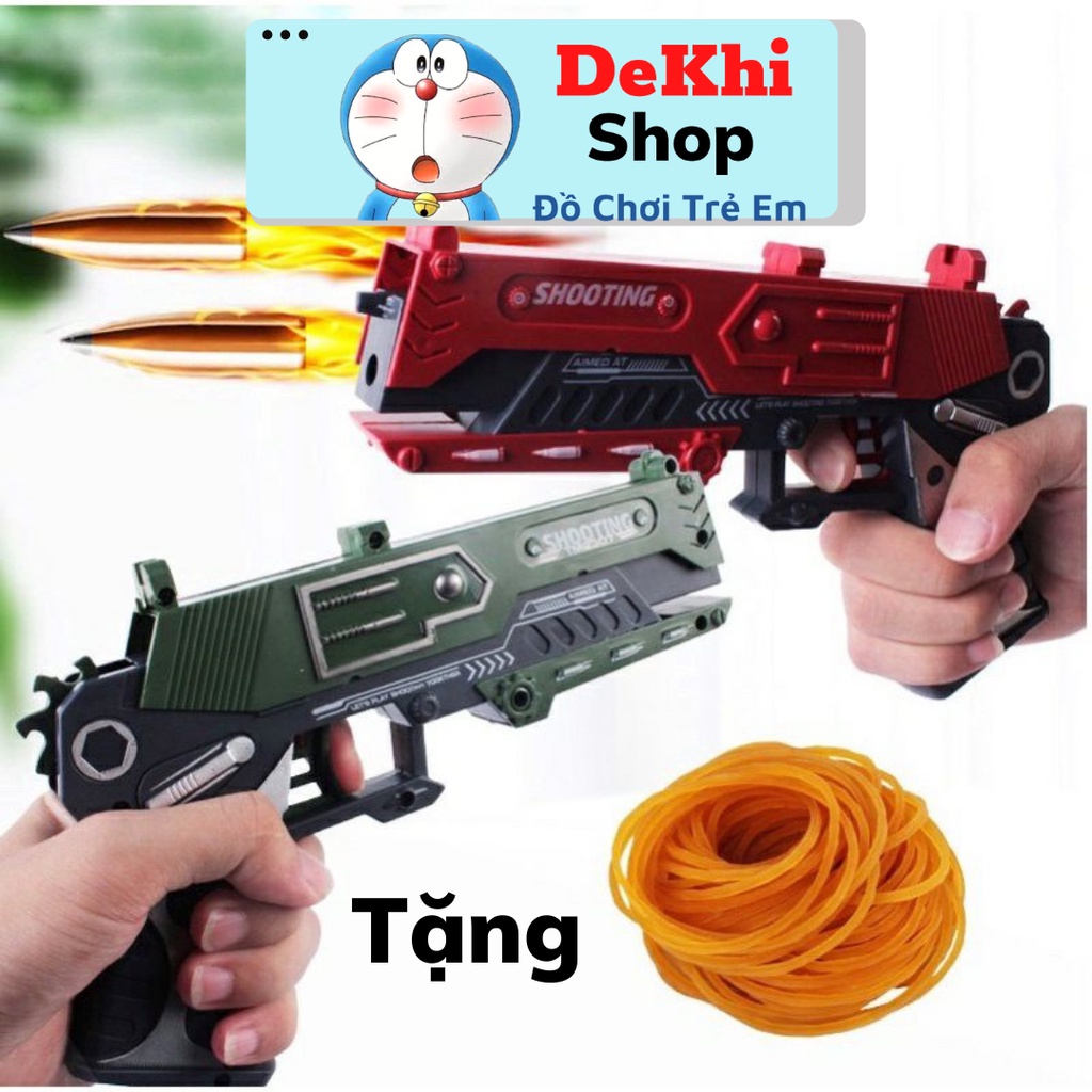 Đồ chơi bắn thun - ná thun - súng bắn nịt dây thun bằng nhựa ABS, Ná cao su bắn bì và dây thun cho mẹ và bé