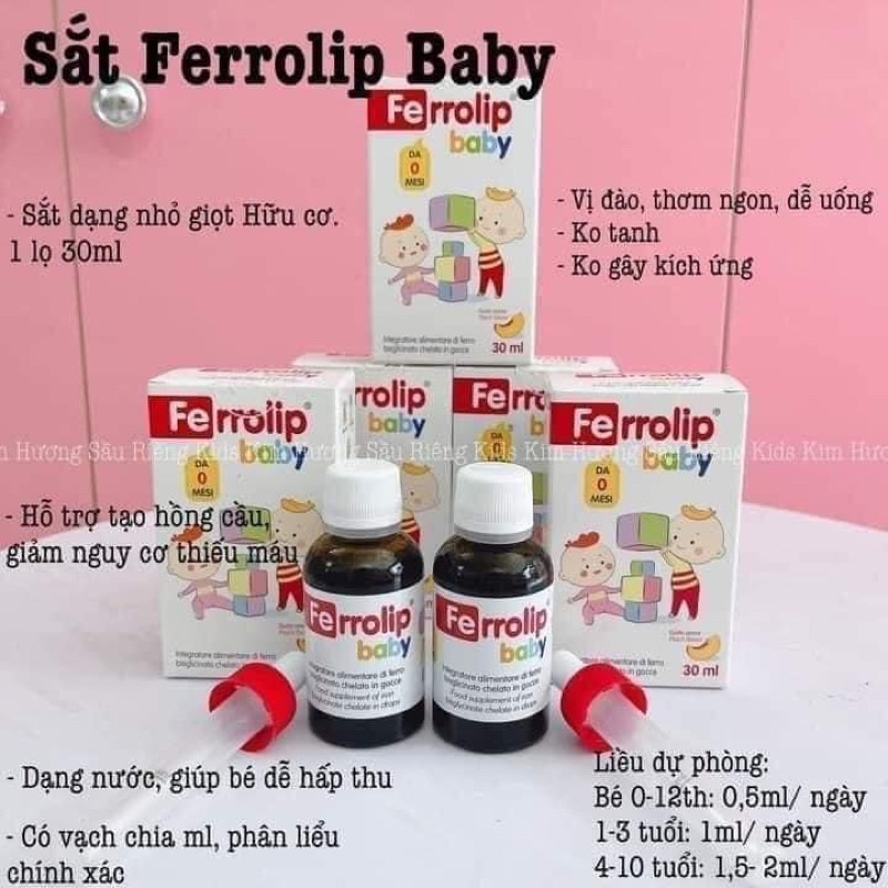 Sắt hữu cơ Ferrolip Baby