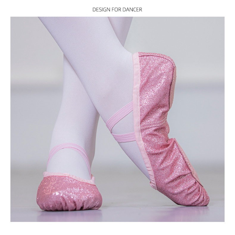 Giày Múa Ba Lê Đế Bằng size 23-42 Màu Vàng / Hồng Cho Bé Gái