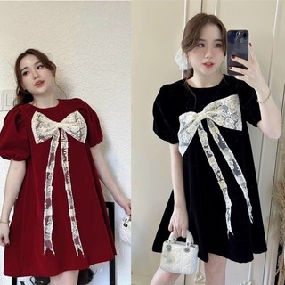Đầm suông nơ bigsize 60kg-95kg